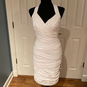 White House Black Market instantly slimming white dress size 6